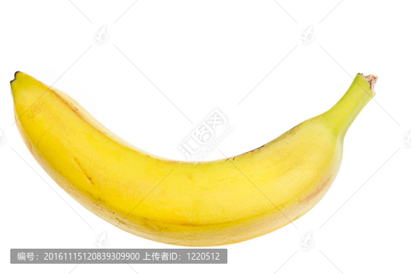 白色背景上成熟的香蕉