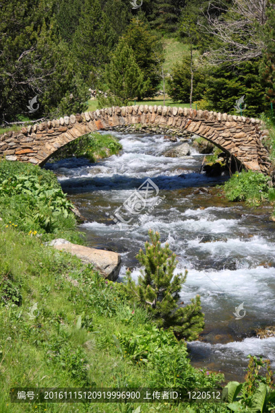 舊石橋。Vall,de,Ransol（安道爾）