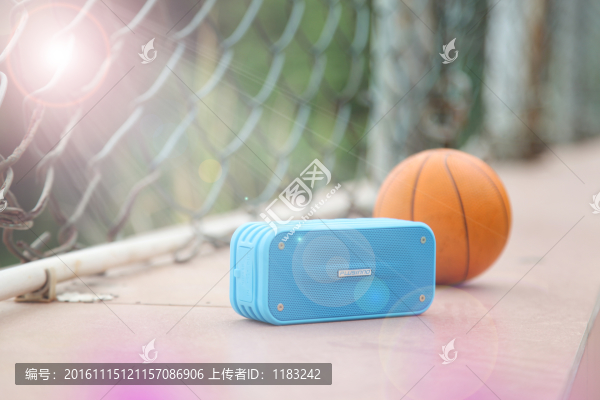 唯美藍牙音響素材圖片