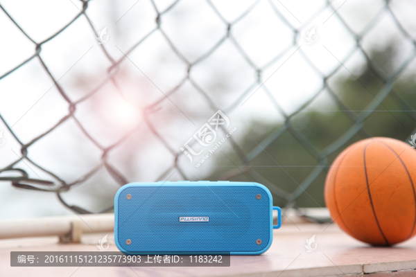 唯美藍牙音響素材圖片