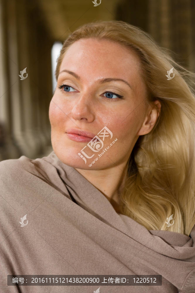 一個(gè)美麗的年輕女人的肖像。