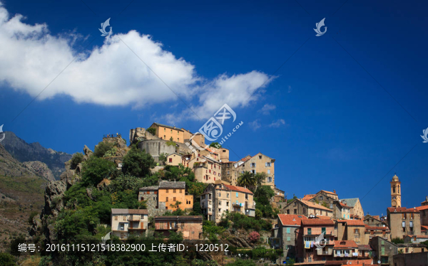 鑒于Corte；科西嘉；法國