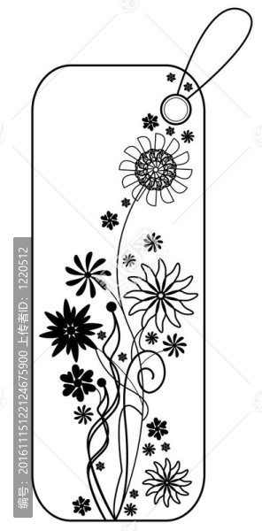 復(fù)古花卉名片