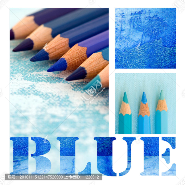 藍(lán)色的拼貼