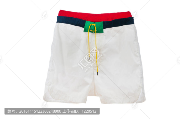 男泳裝孤立在白色