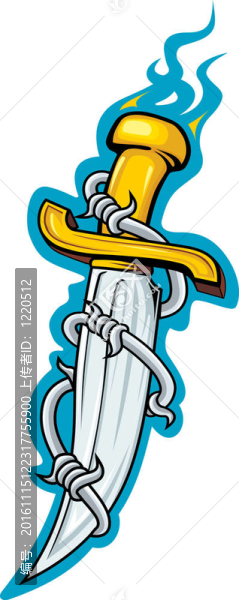 刺鐵絲匕首-匯圖網(wǎng) www.fosd68.com 刺鐵絲匕首