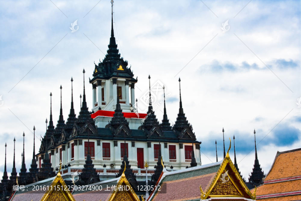 曼谷泰國寺金屬宮叫Wat,Ratchanad算法