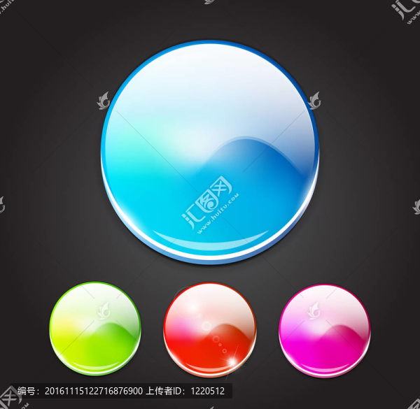 色彩迷離的按鈕