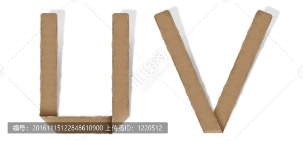 折紙字母U,V