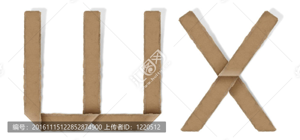 折紙字母W,X