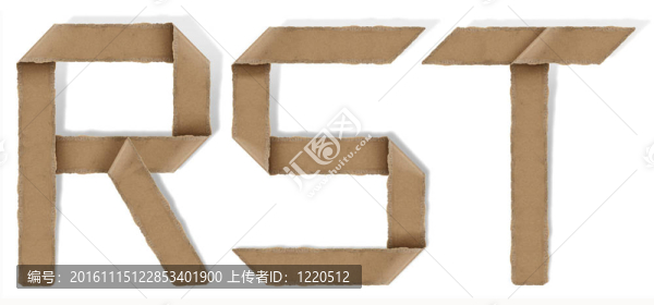折紙字母R,S,T