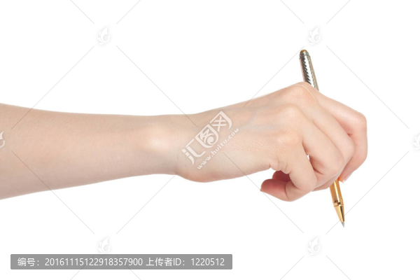 女人用筆手寫