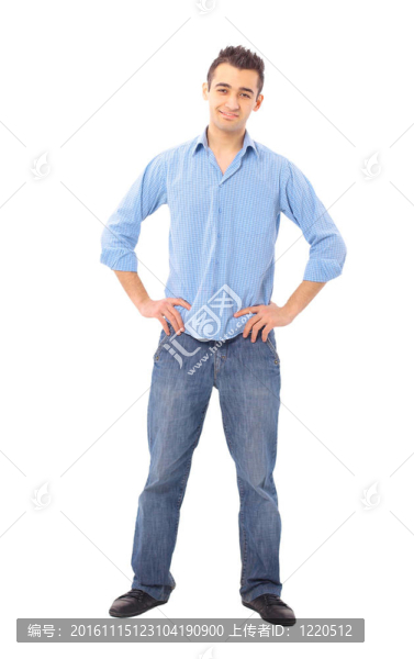 站在口袋里的年輕人