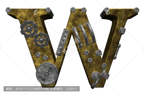 蒸汽朋克字母W