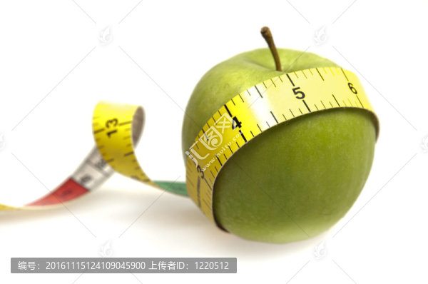 測(cè)量帶和蘋果