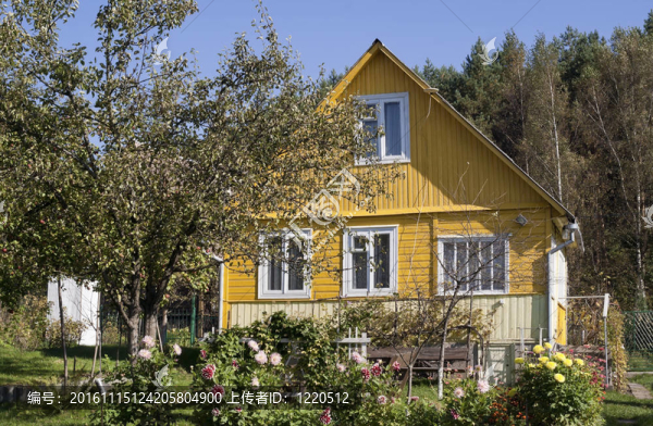 鮮花附近簡單的農(nóng)村住宅