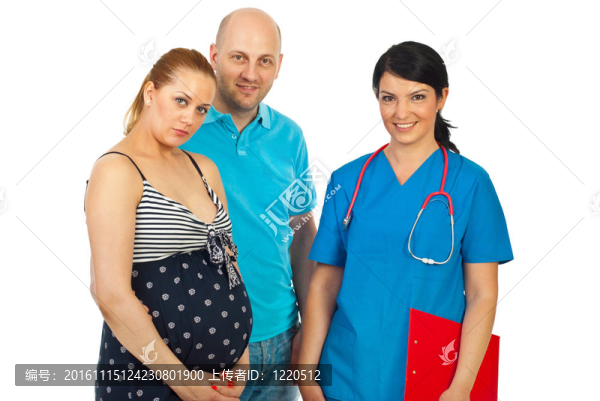 醫(yī)生女人和懷孕的夫婦