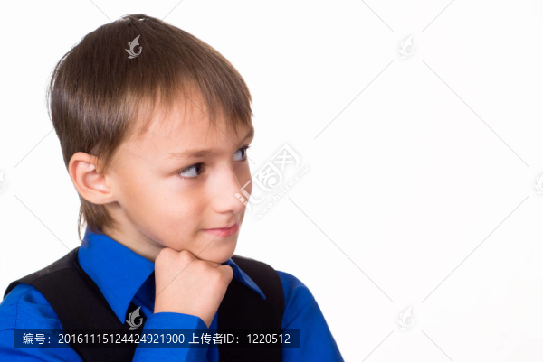 穿藍(lán)襯衫的好男孩