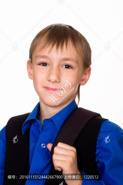 穿藍(lán)襯衫的好男孩