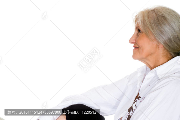 美麗快樂的老婦人