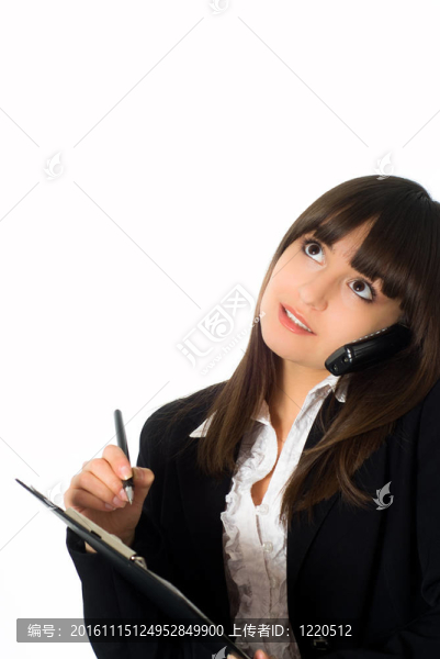 漂亮的女孩在一個(gè)商務(wù)西裝