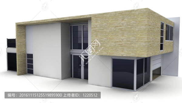 白色3D房子