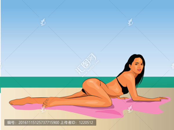 海灘上的女人