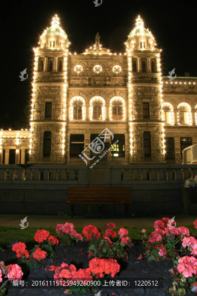 夜間議會(huì)大廈；Victoria；卑詩(shī)??；加拿大