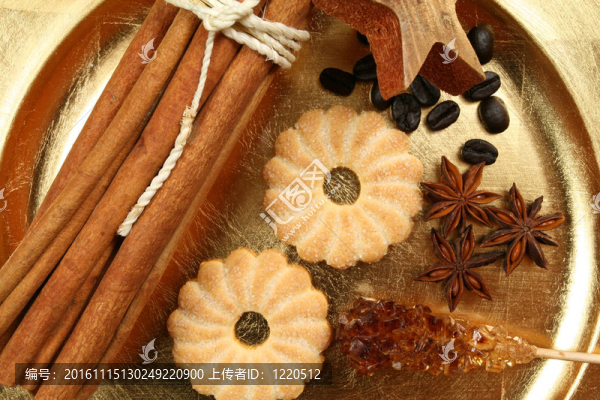 圣誕香料和糖果