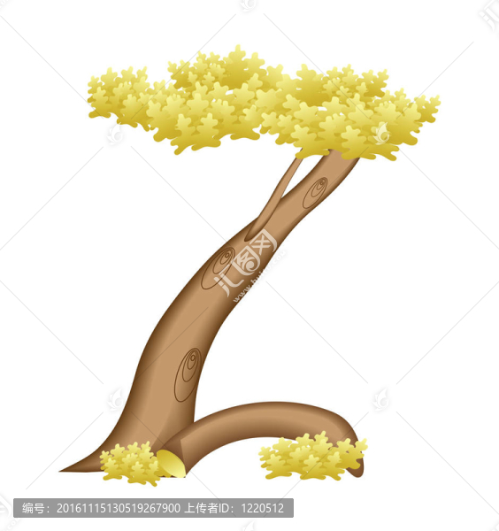 字母Z以樹的形式