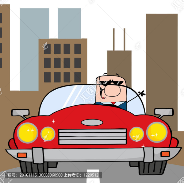 商人駕駛敞篷車
