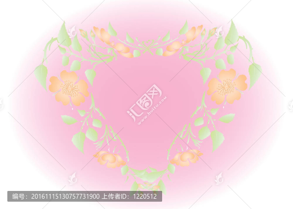 背景的形式，心從花