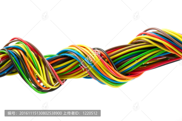 彩色電纜束