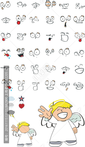 天使的孩子卡通SET9