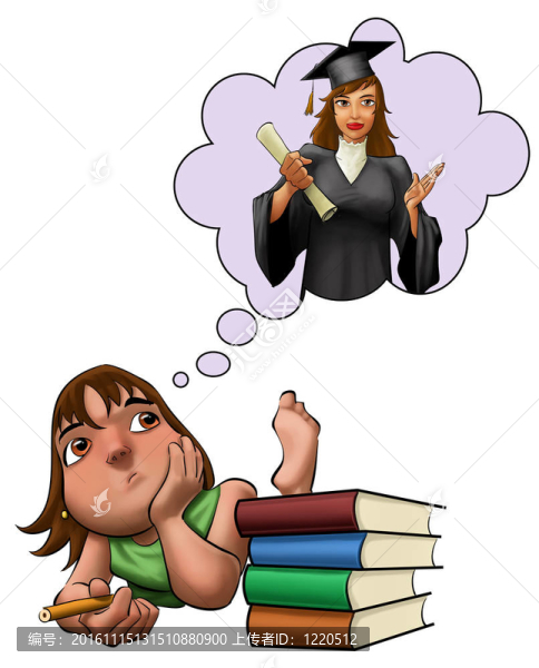 向她考試的年輕女孩