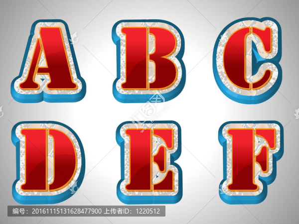 紅色3D字母與大字體風(fēng)格