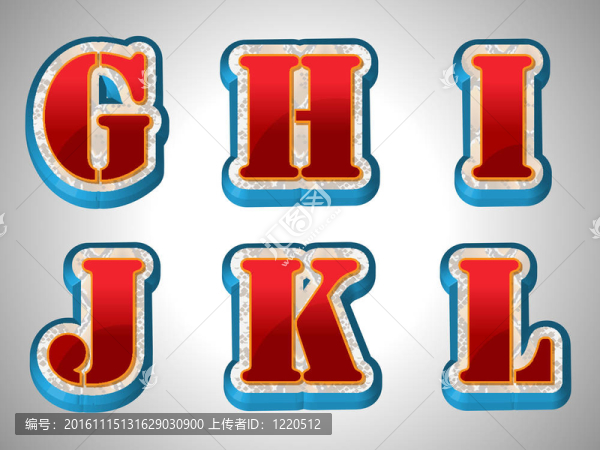 紅色3D字母與大字體風(fēng)格