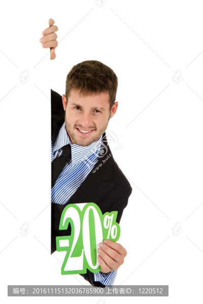 商人；八折個標志