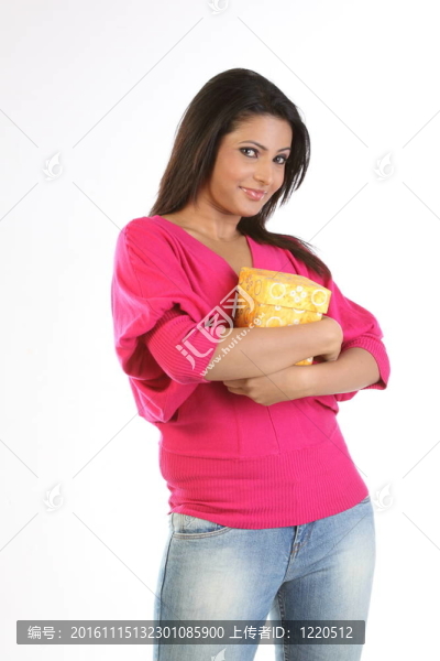 幸福的年輕女人，彩盒