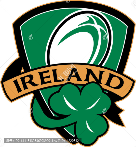 橄欖球愛爾蘭盾的三葉草