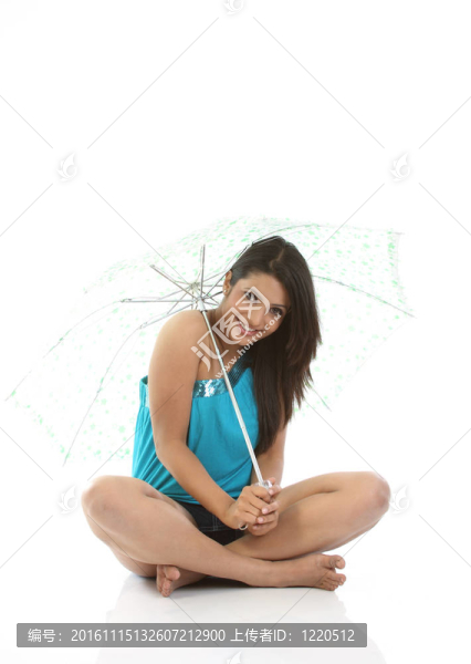 印度女人拿傘