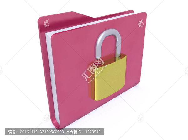 紅色的文件夾圖標(biāo)和掛鎖