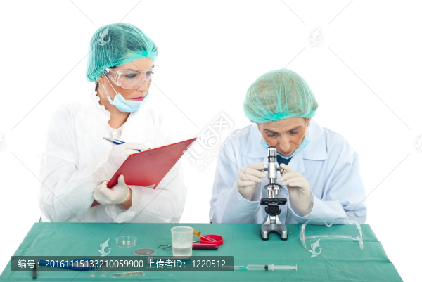 化學家工作的婦女
