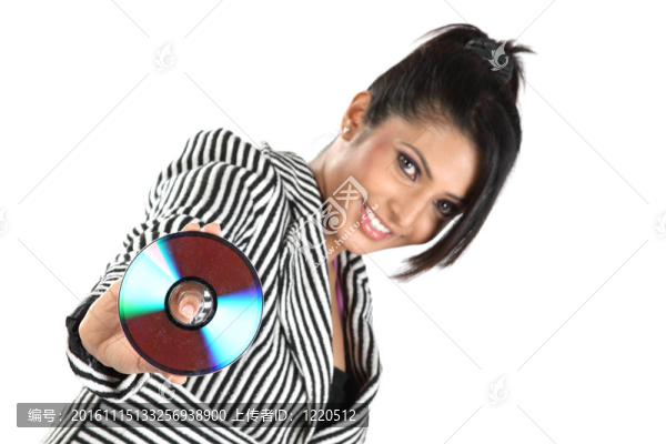 商人拿著CD