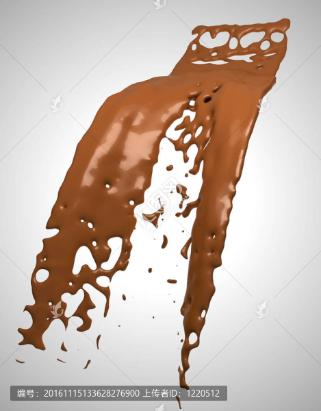 融化牛奶巧克力流。大分辨率