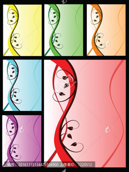 一套七花背景插圖