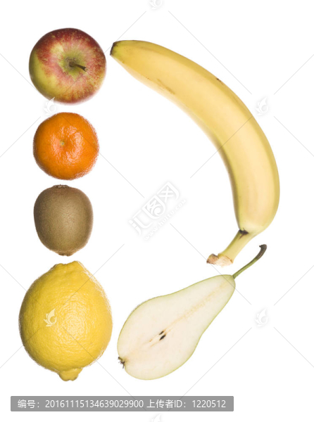 水果做成的字母