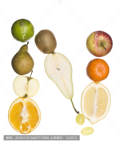 水果做成的字母
