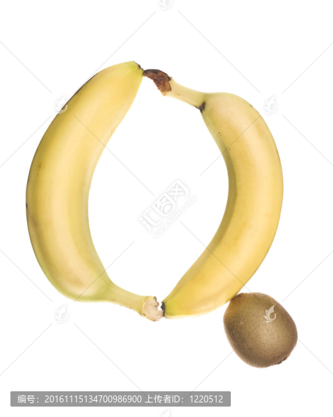 水果做成的字母Q