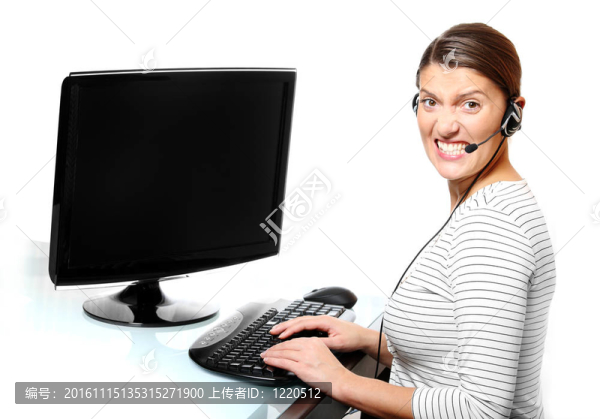 辦公室里的憤怒的女人
